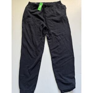 ERL jersey-fleece cotton track pants Large Black